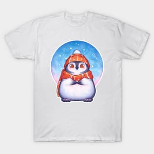 Penguin catches Snowflakes T-Shirt